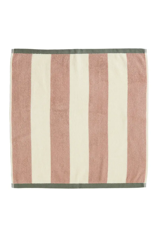Coucke Rivage håndklæde 50x50 cm rosa/kaki frotté bomuld