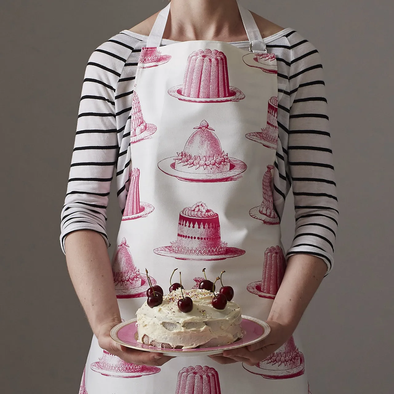 Thornback & Peel Jelly & Cake forklæde pink 60x80 bomuld