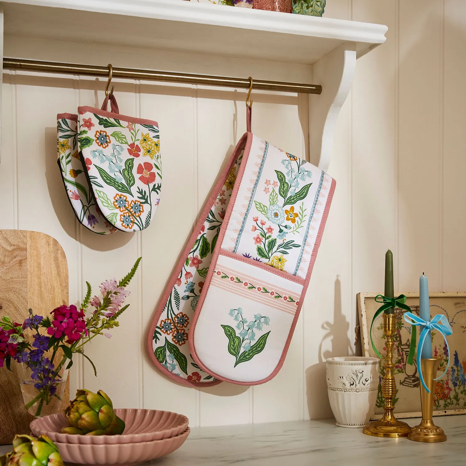 Ulster Weavers Petals & Prose grydelapper pink 2-pak