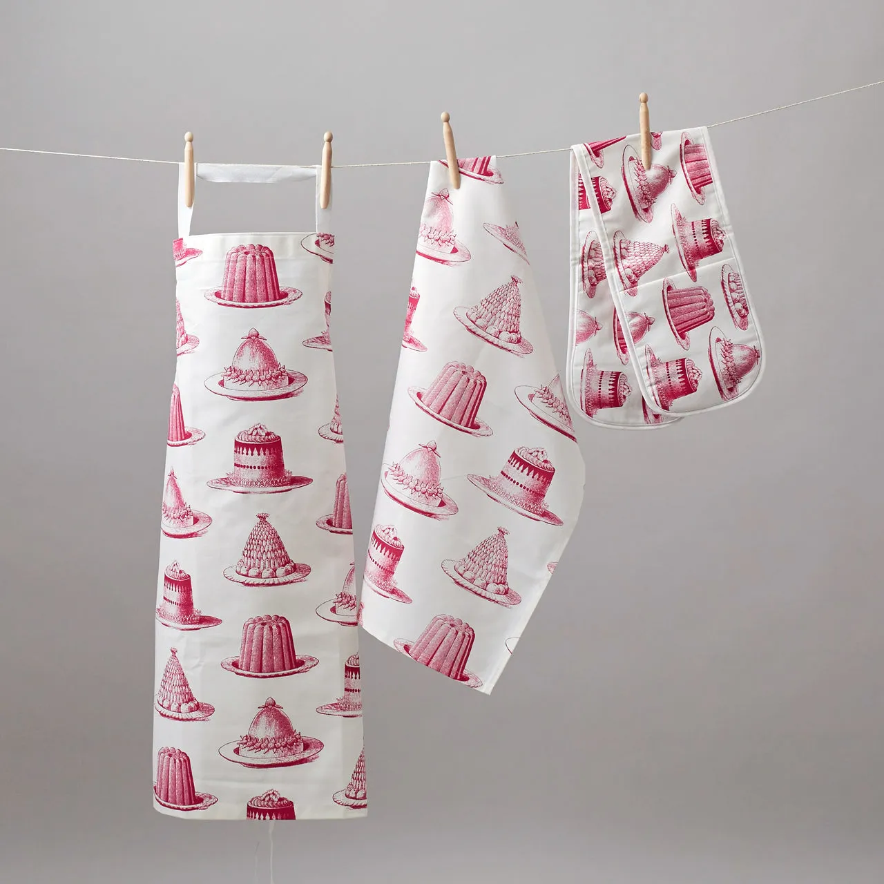 Thornback & Peel Jelly & Cake viskestykke 47x77 pink bomuld