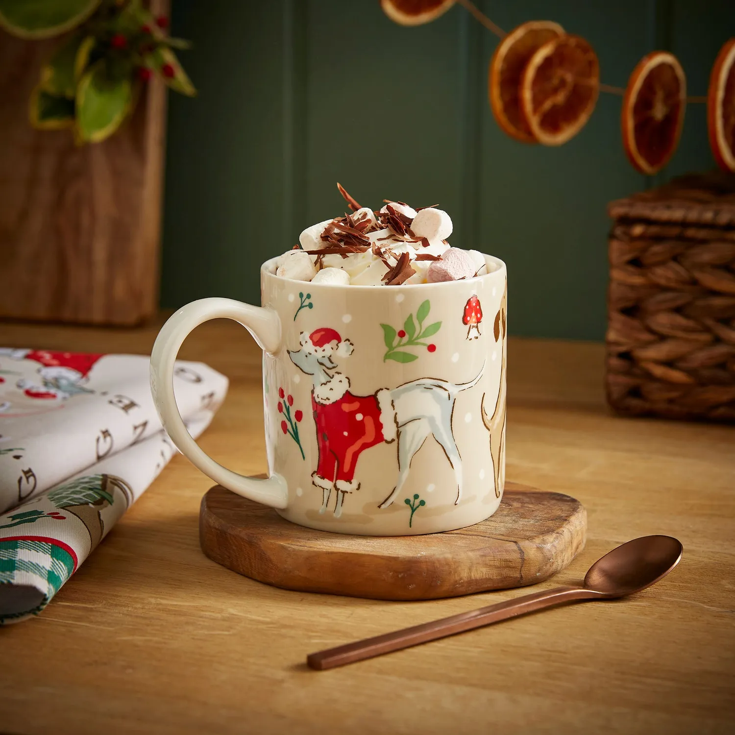 Ulster Weavers Winter Walkies krus beige benporcelæn hund