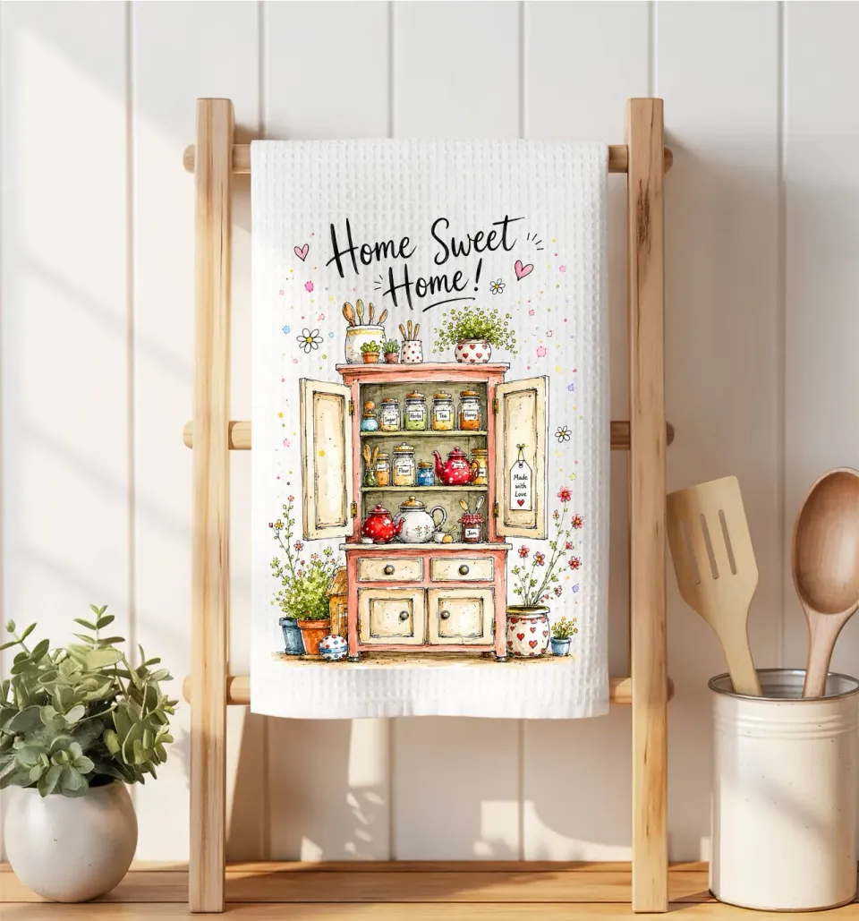 Avery Lane Gifts Home Sweet Home viskestykke vaffel 41x36