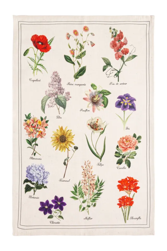 Coucke Herbarium viskestykke 50x75 cm hørblanding botanisk
