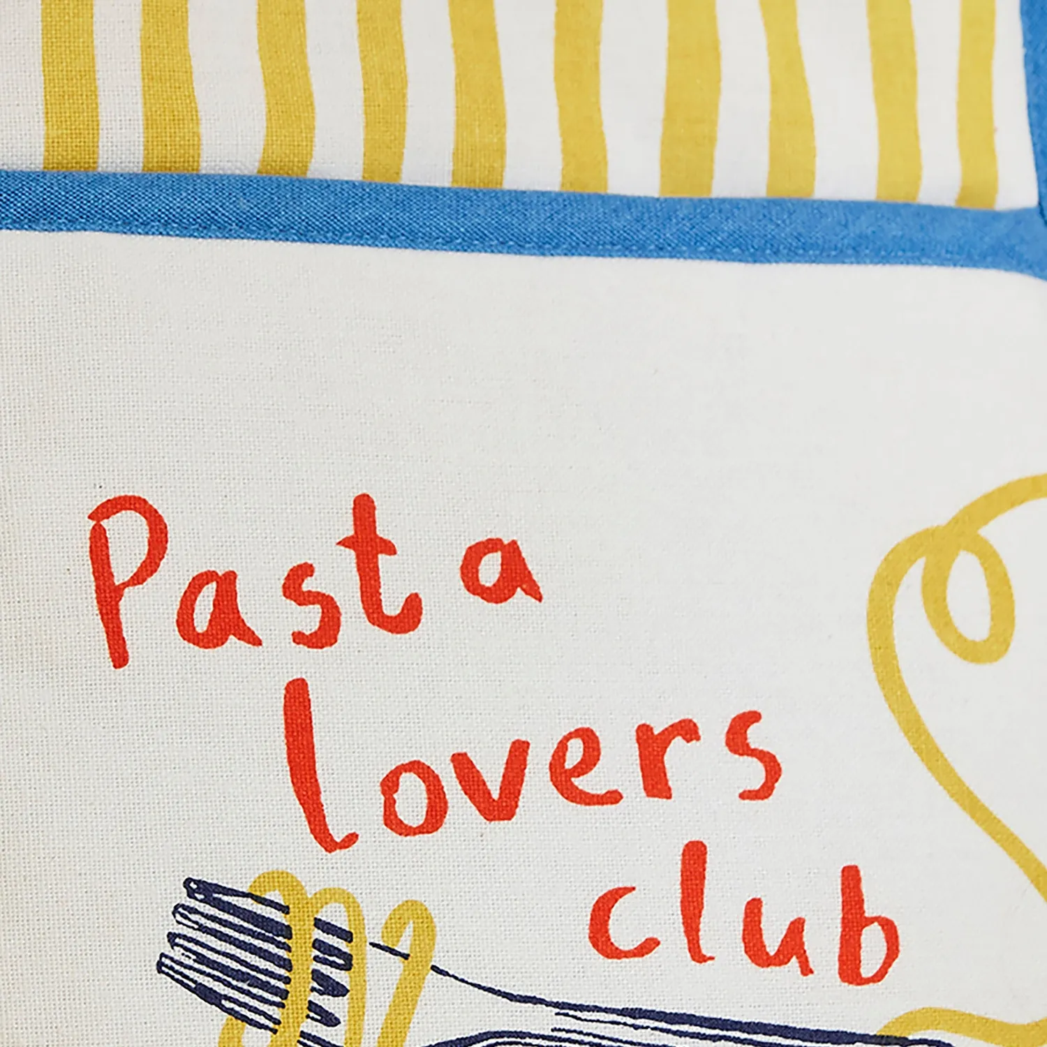 Ulster Weavers Pasta Lovers Club grydelap gul bomuld