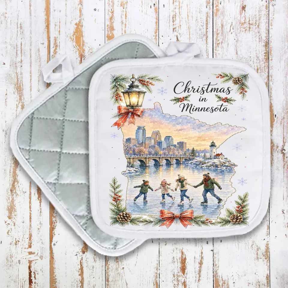 Avery Lane Gifts Christmas Minnesota grydelap 20 cm bomuld