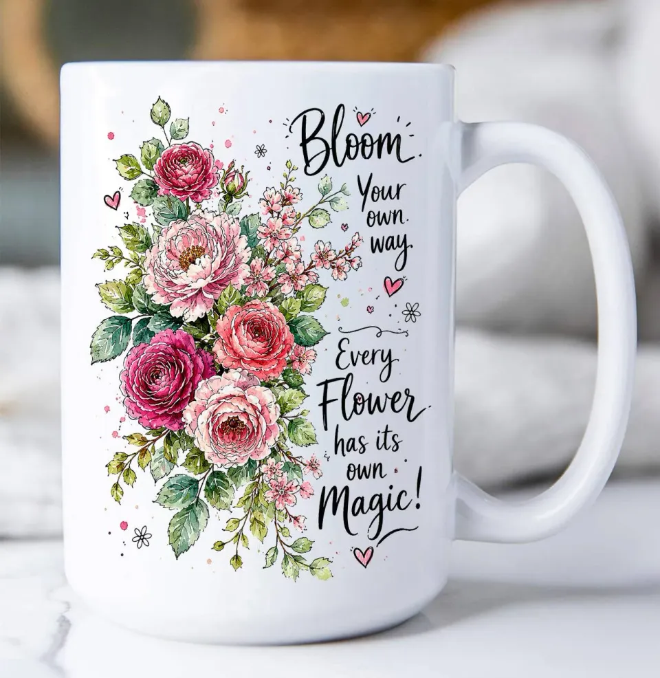 Avery Lane Gifts Bloom your own Way Watercolor Roses krus 44cl
