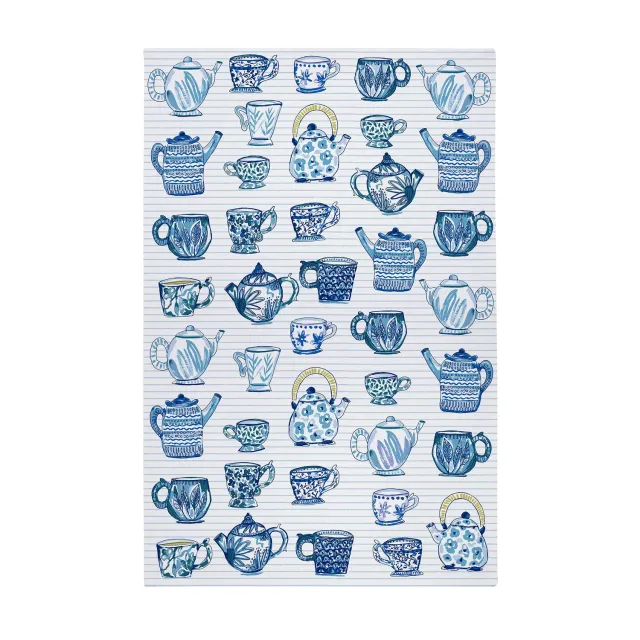 Ulster Weavers Tea Cups viskestykke blå bomuld