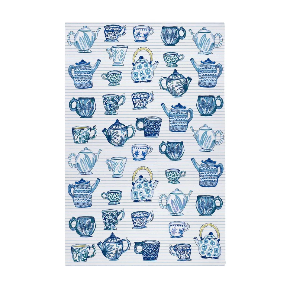 Ulster Weavers Tea Cups viskestykke blå bomuld