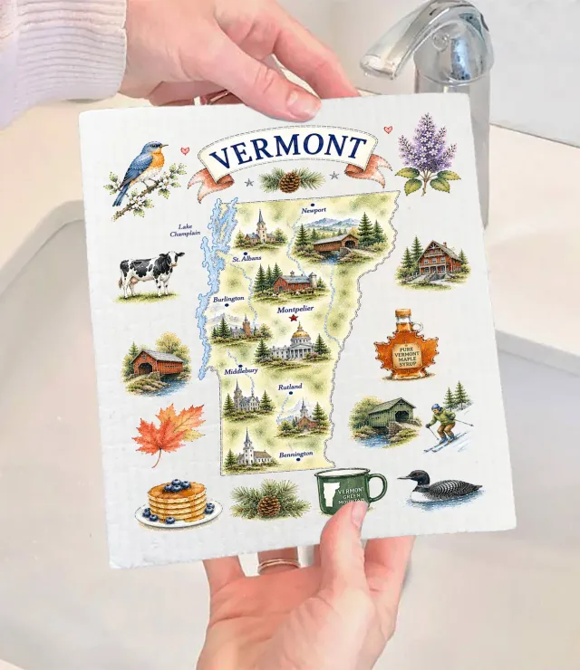 Avery Lane Gifts Vermont Landmark karklud 17x20 cm komposterbar