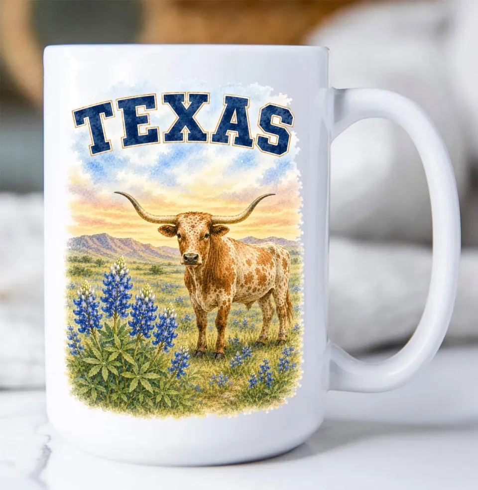 Avery Lane Gifts Texas State Bird and Animal kaffekrus 443 ml keramik