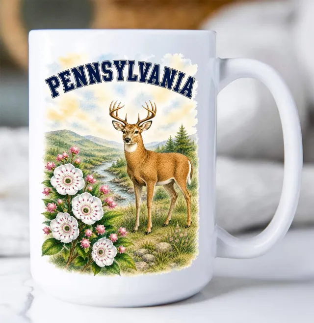 Avery Lane Gifts Pennsylvania krus keramik 443 ml kortmotiv
