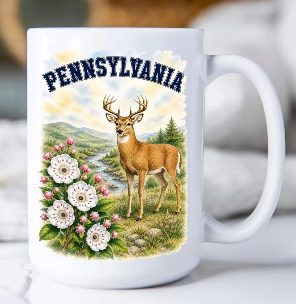 Avery Lane Gifts Pennsylvania krus keramik 443 ml kortmotiv