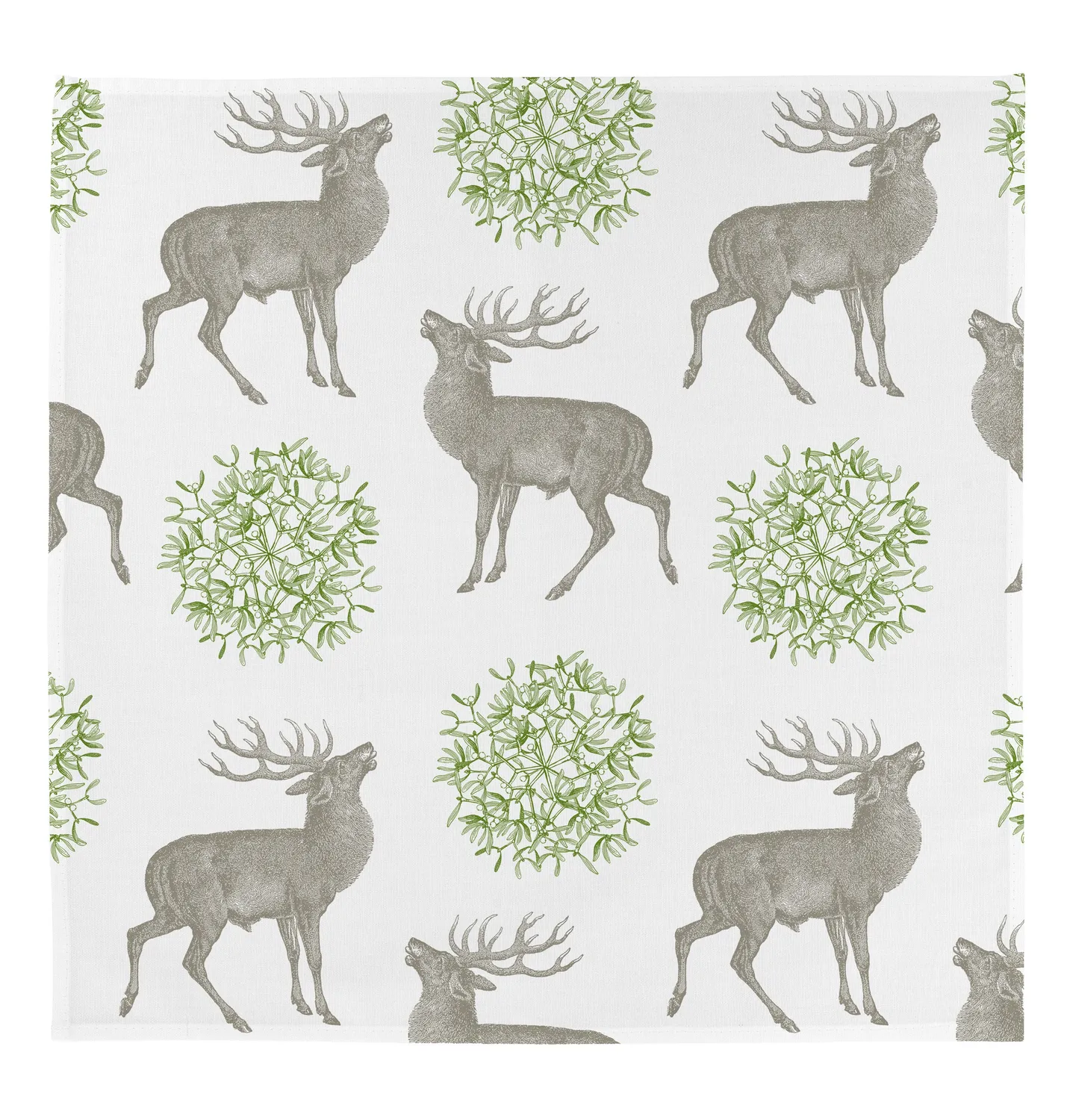 Thornback & Peel Stag & Mistletoe serviet 45x45 bomuld