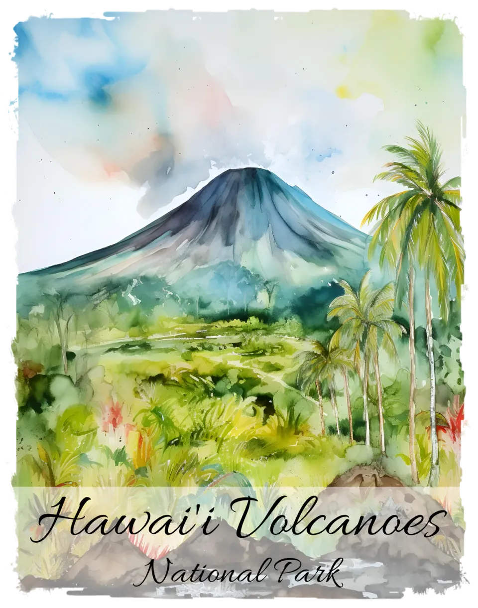 Avery Lane Gifts Hawaii Volcanoes vægtæppe bomuld