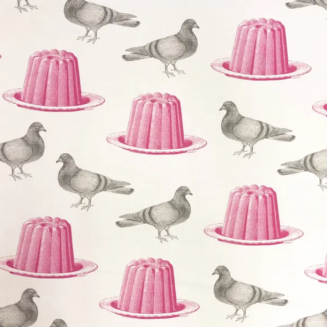 Thornback & Peel Pigeon & Jelly møbelstof grå pink