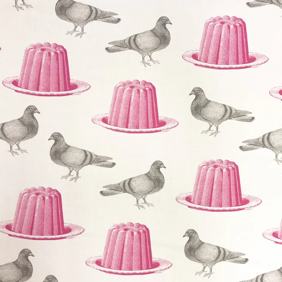 Thornback & Peel Pigeon & Jelly møbelstof grå pink