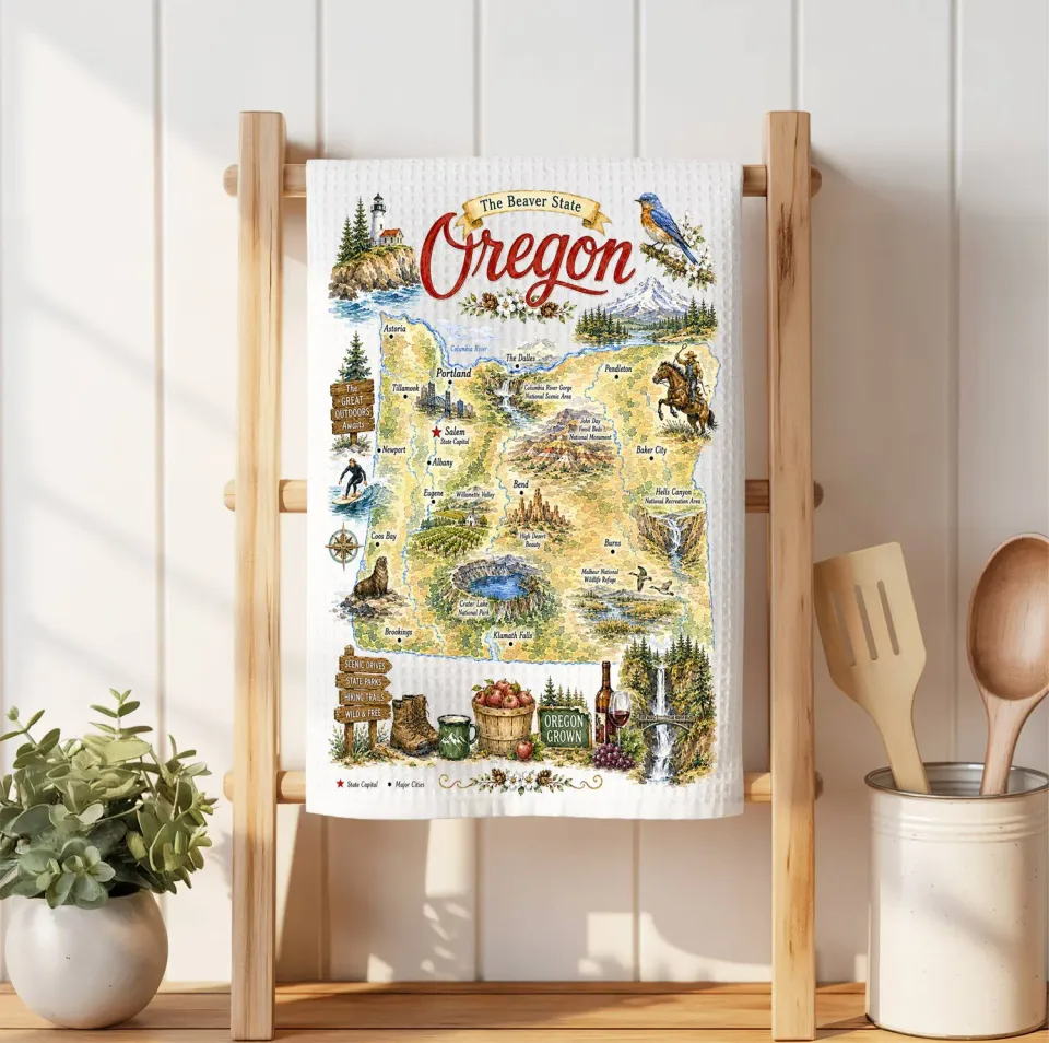 Avery Lane Gifts Oregon mikrofiberklud 40 cm vaffel