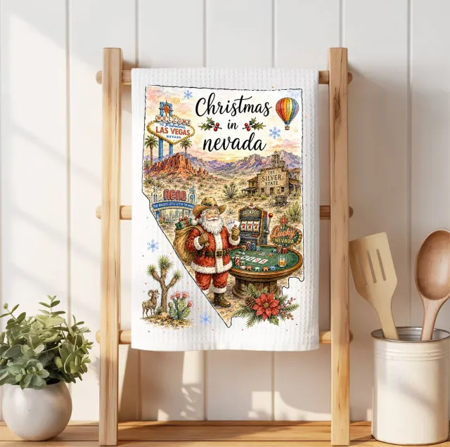 Avery Lane Gifts Christmas Nevada mikrofiberklud statskort 40x35 cm