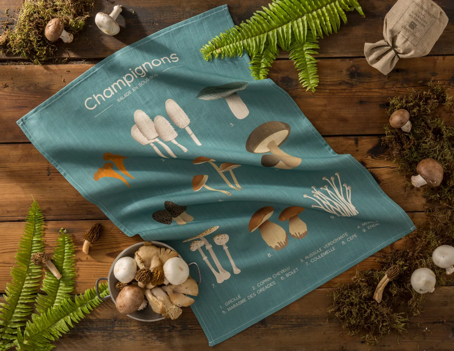 Coucke Woodland Walk viskestykke 50x75 hørblanding