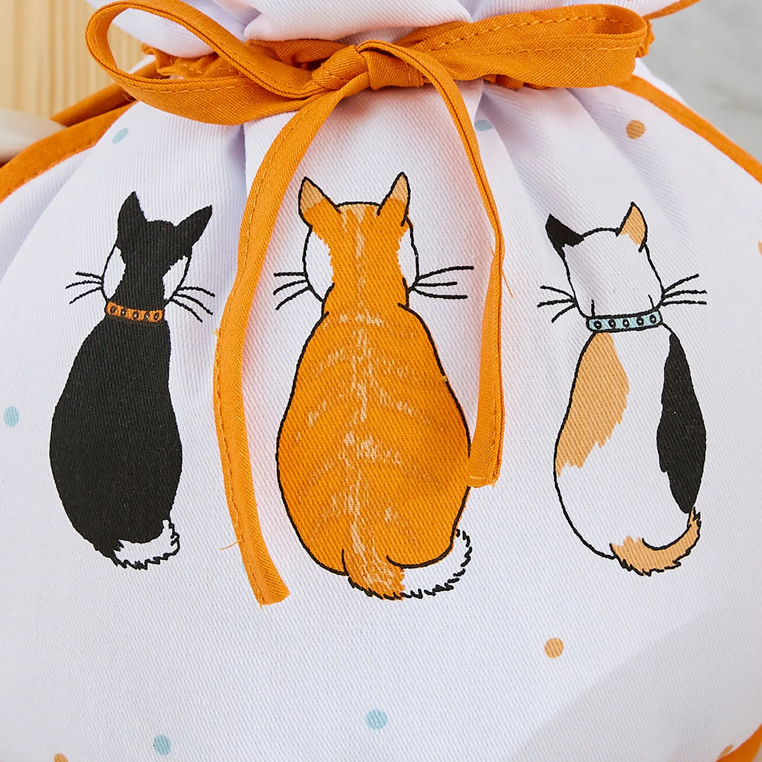 Ulster Weavers Cats in Waiting tehætte orange bomuld