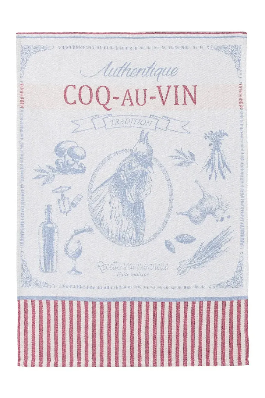 Coucke Coq au Vin viskestykke blå 50x75 cm bomuld