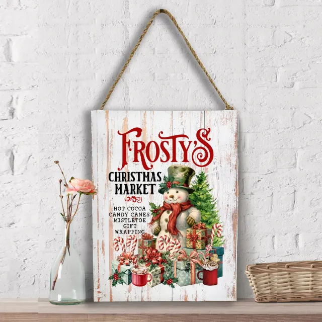 Avery Lane Frosty's Christmas vægskilt 30x40 cm snemand