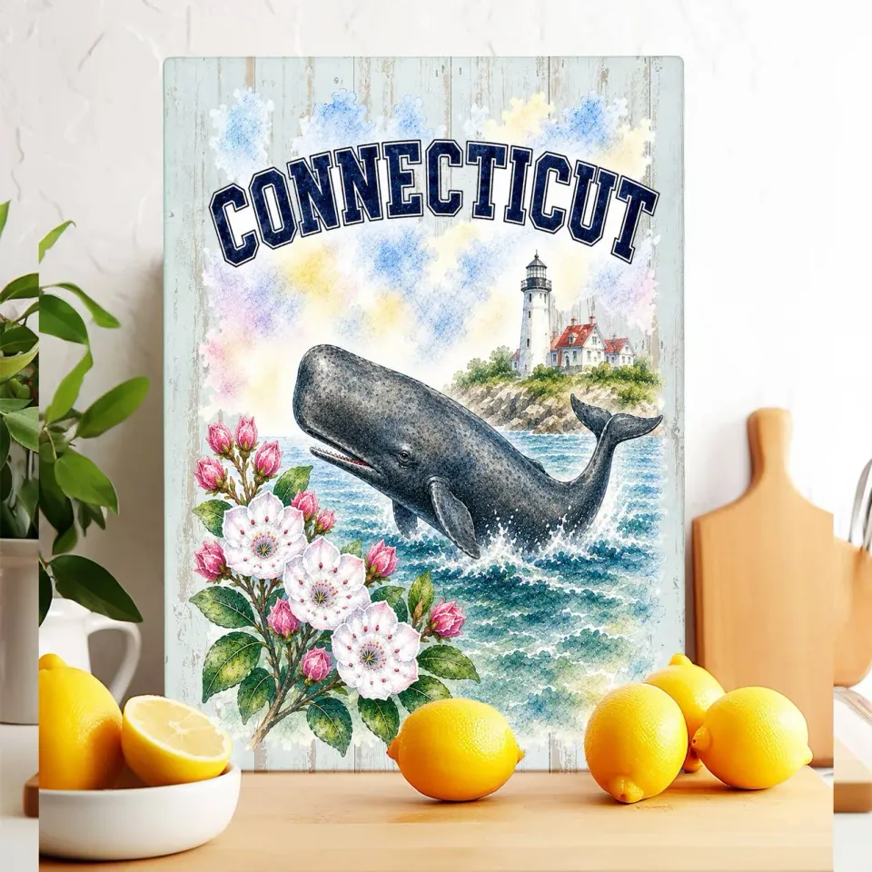 Avery Lane Gifts Connecticut skærebræt glas 28x38 cm