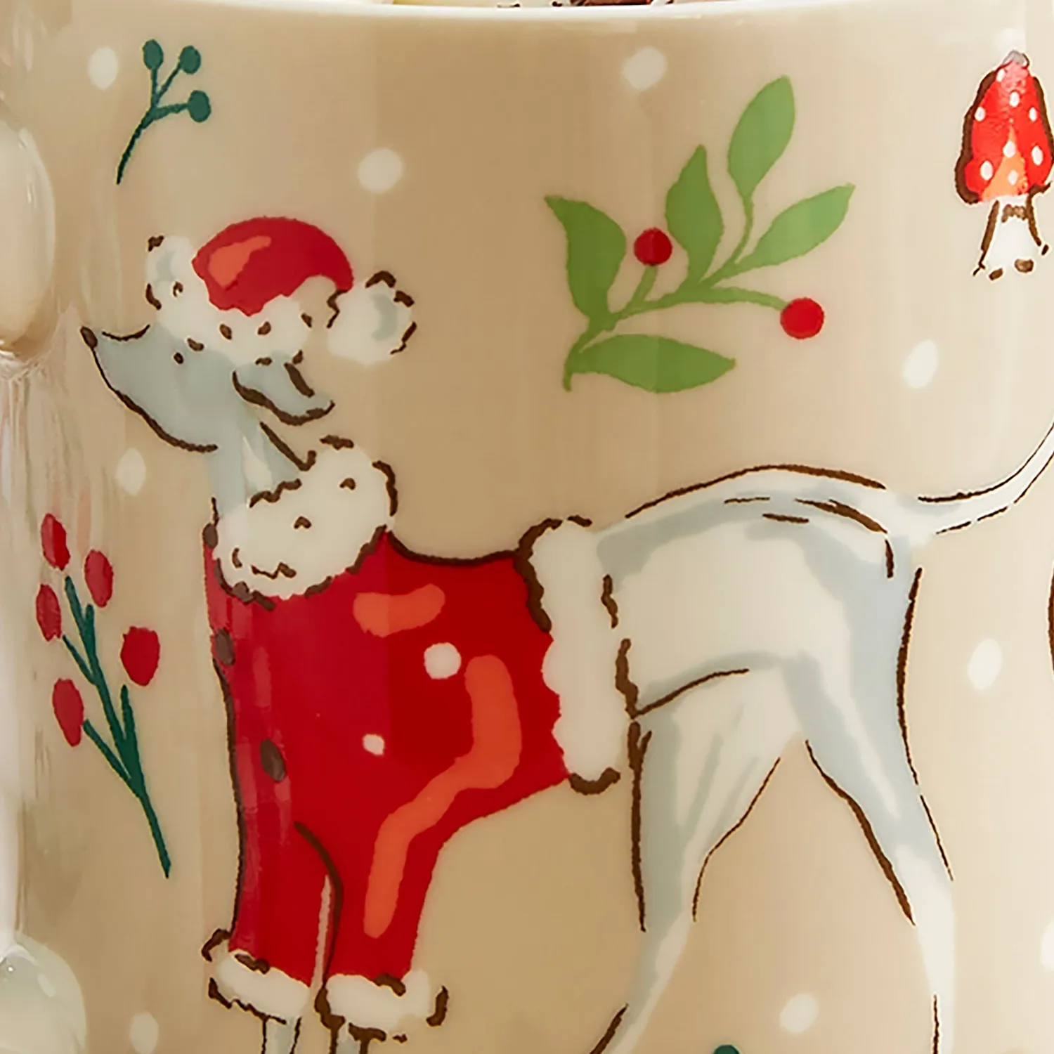 Ulster Weavers Winter Walkies krus beige benporcelæn hund