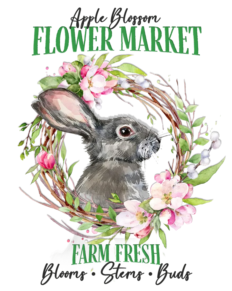 Avery Lane Gifts Bunny Spring T-shirt blomster bomuld