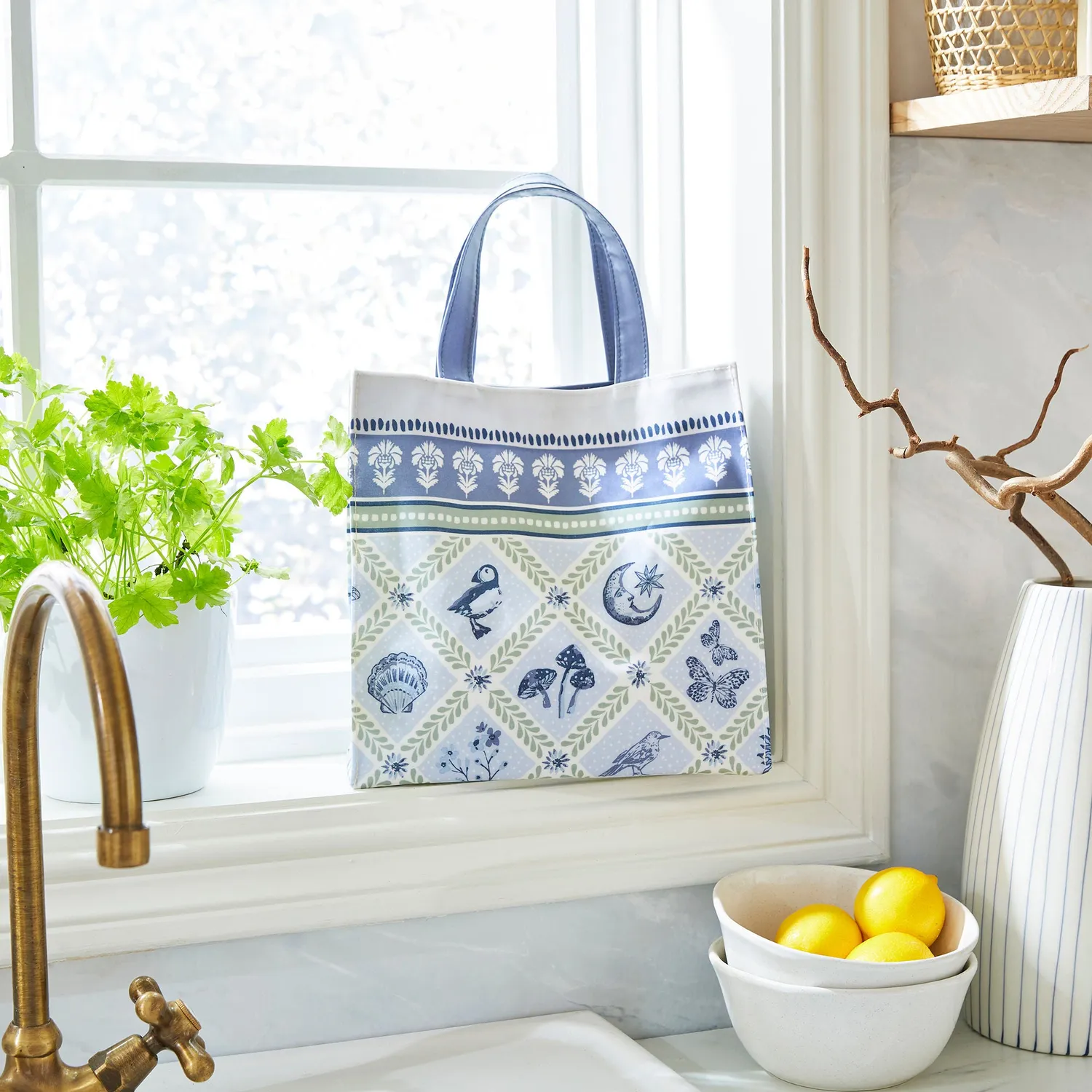 Ulster Weavers Coastal Treasures shopper taske blå PVC small