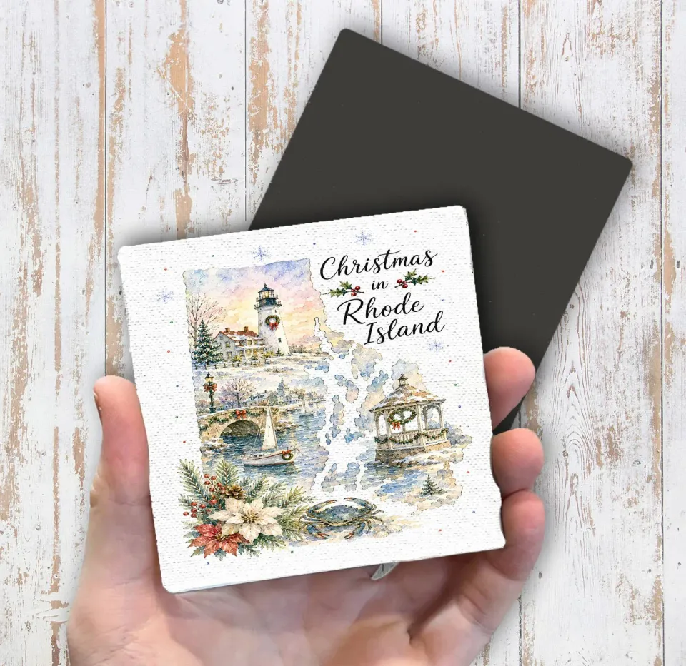 Avery Lane Gifts Christmas Rhode Island magnet 10x10 jul