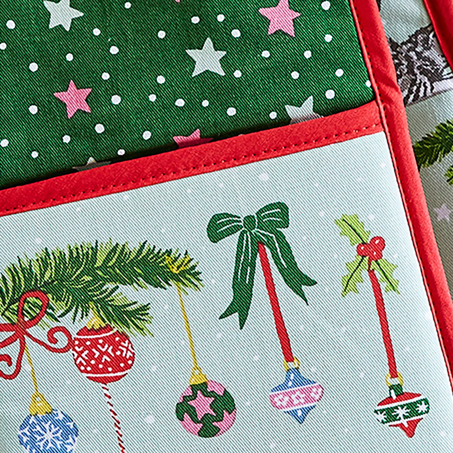 Ulster Weavers Christmas Cats dobbelt ovnhandske seafoam