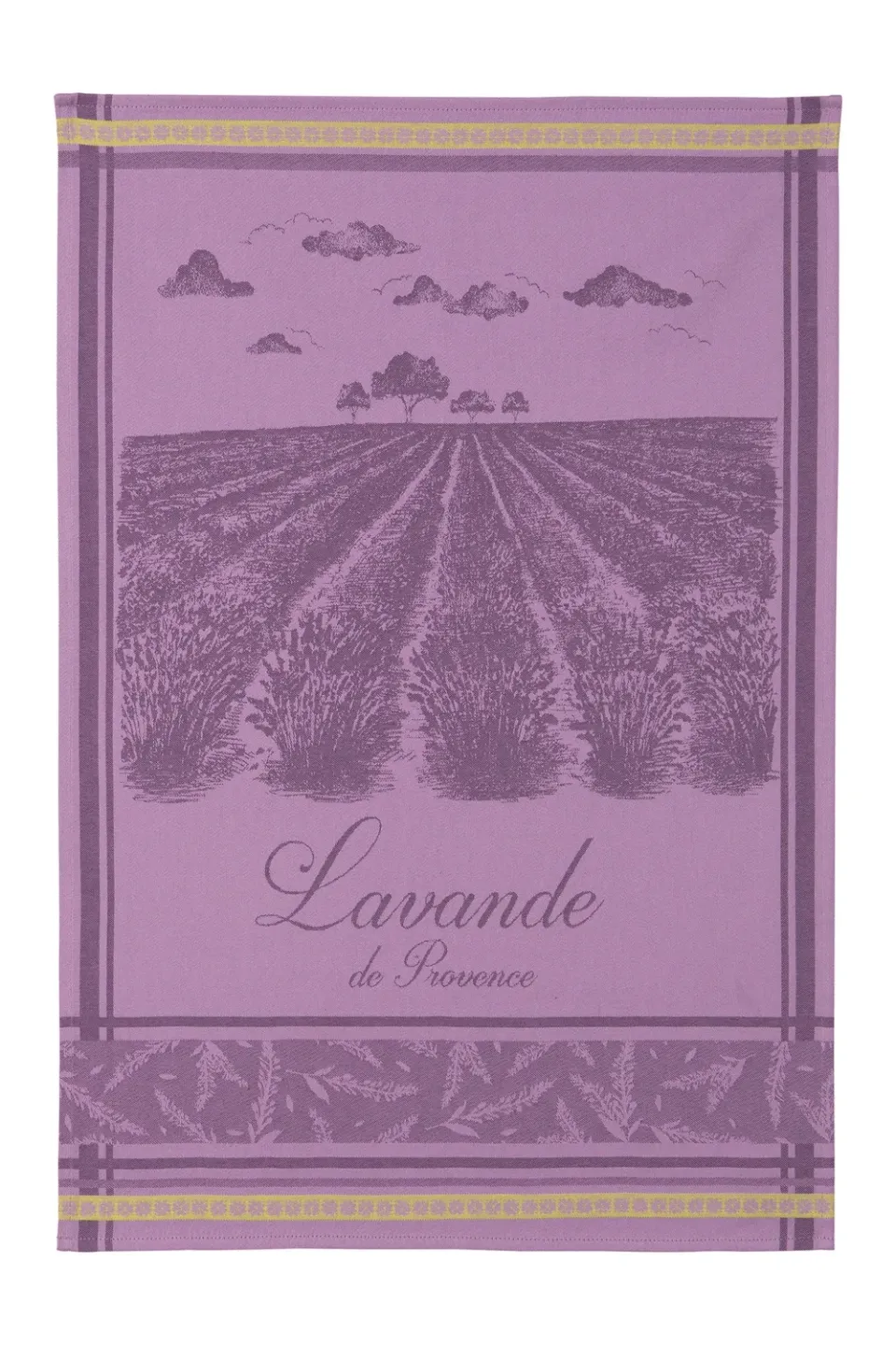 Coucke Lavender Fields viskestykke lilla 50x75 cm jacquard