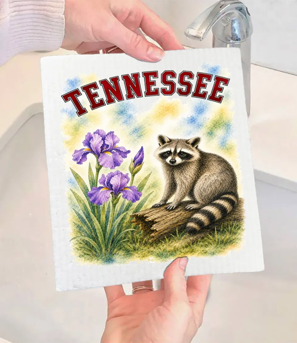 Avery Lane Gifts Tennessee State Bird and Animal svensk karklud 17x20 cm