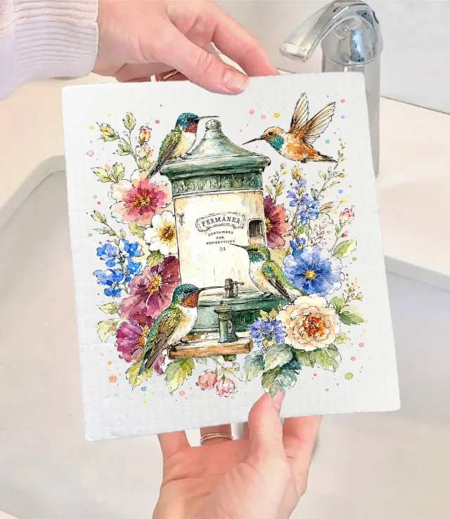 Avery Lane Gifts Hummingbird karklud cellulose 17x20 cm