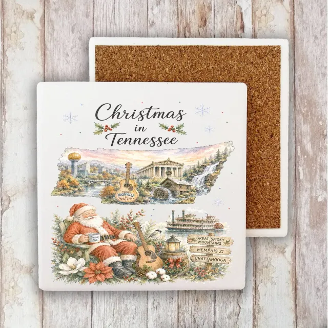 Avery Lane Gifts Tennessee coaster sten 10x10 cm jul