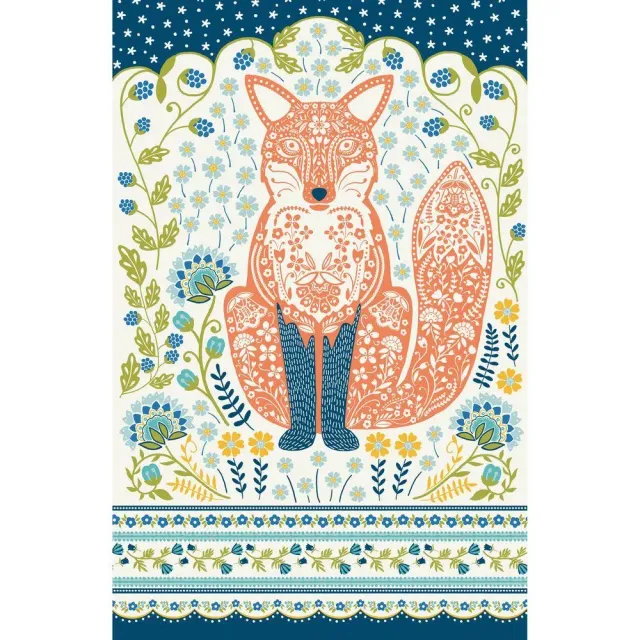 Ulster Weavers Woodland Fox viskestykke bomuld grøn