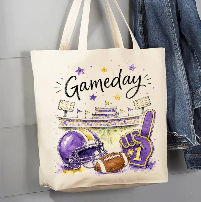 Avery Lane Gifts Gameday Football mulepose lilla guld
