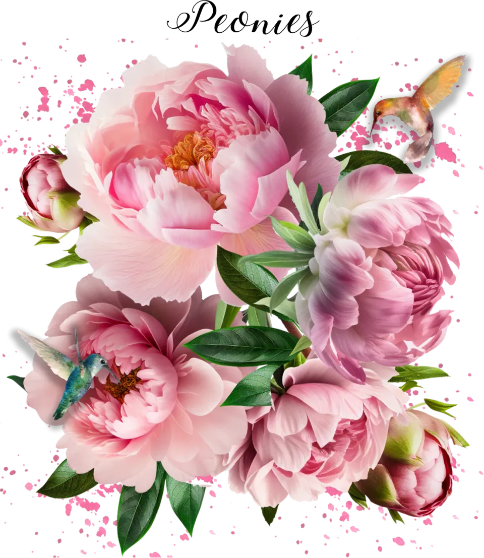 Avery Lane Gifts Spring Garden Peonies Flowers plakat blomstermotiv