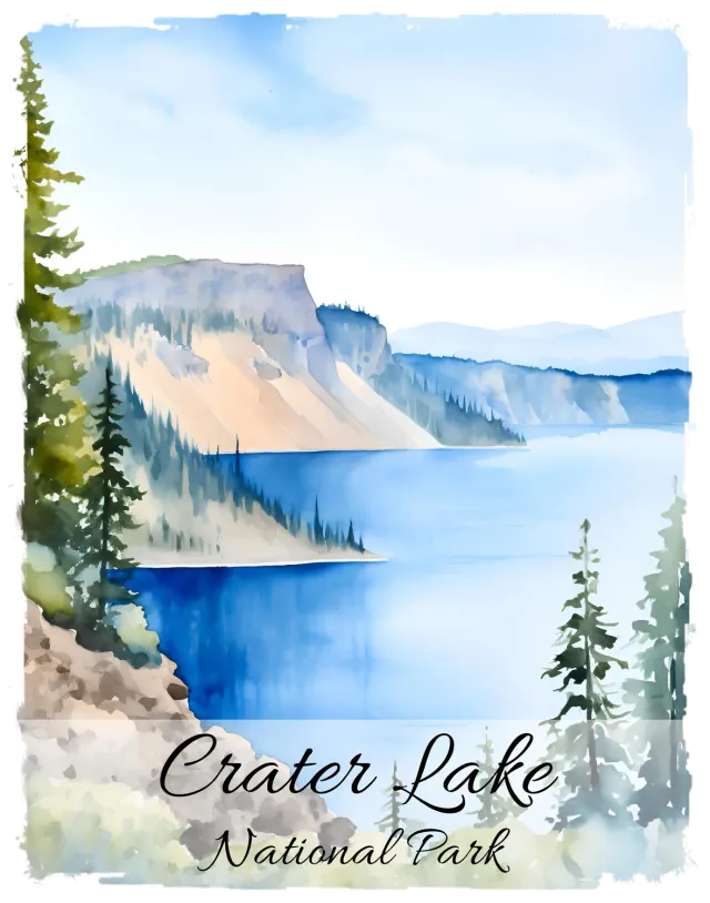 Avery Lane Crater Lake Oregon souvenir 2024-motiv