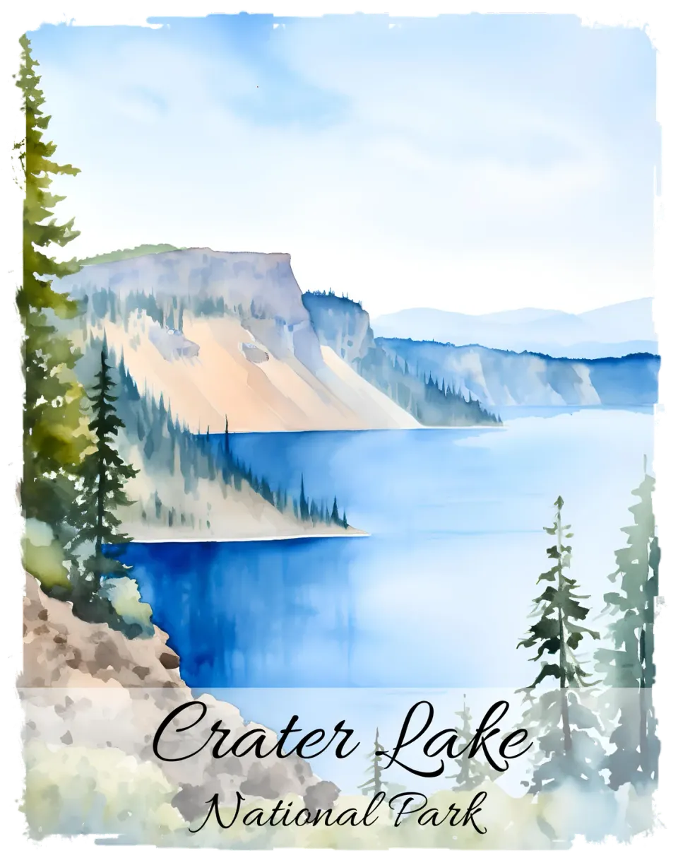 Avery Lane Crater Lake Oregon souvenir 2024-motiv