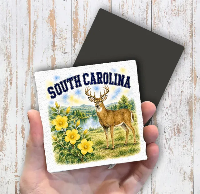 Avery Lane Gifts South Carolina køleskabsmagnet 10x10 cm souvenir