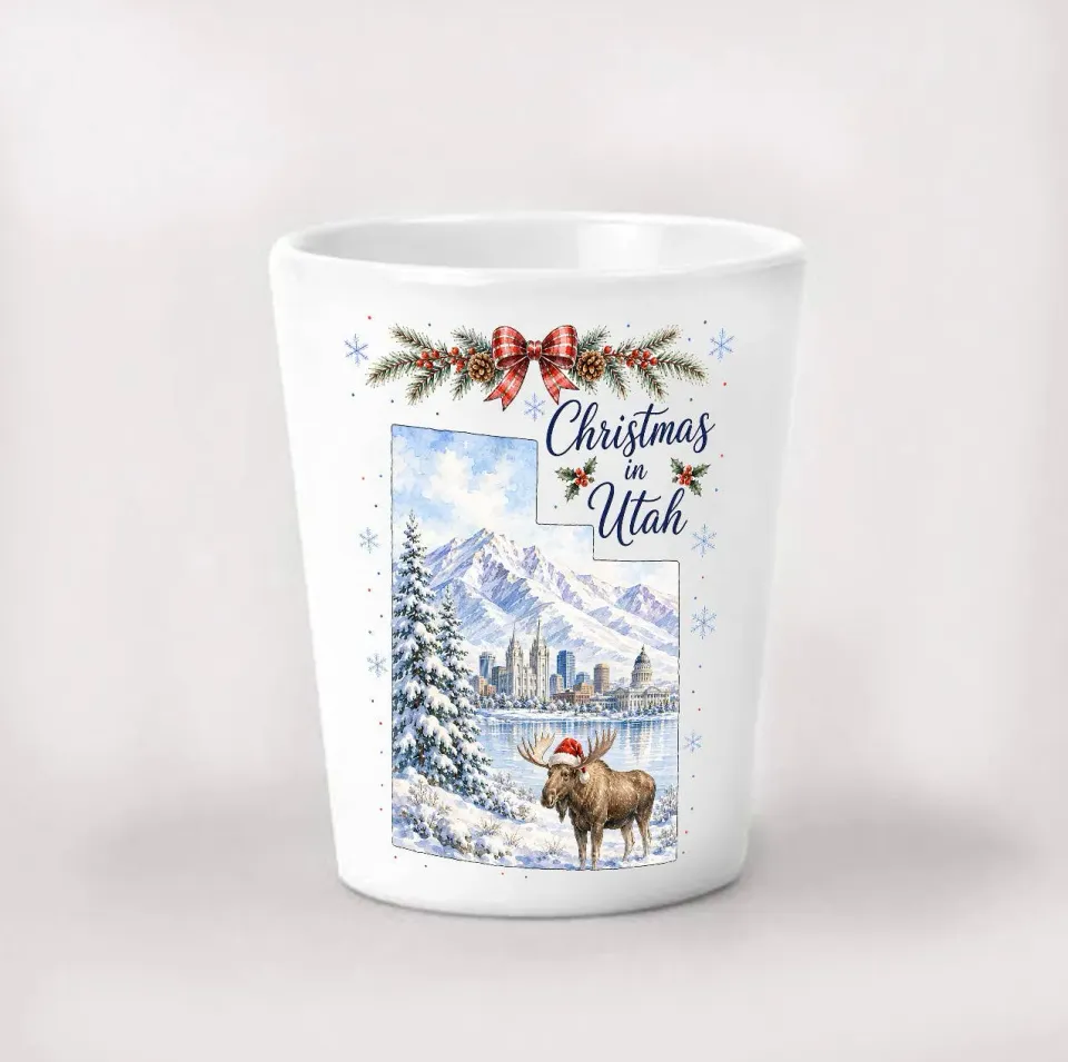 Avery Lane Gifts Christmas Utah shotglas keramik 4 cl