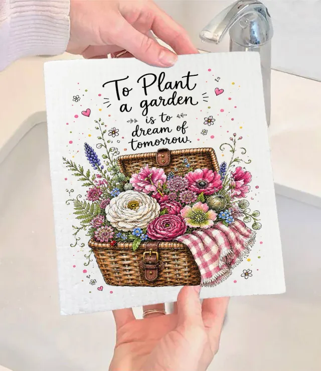 Avery Lane Gifts Plant Garden karklud svensk blomsterkurv
