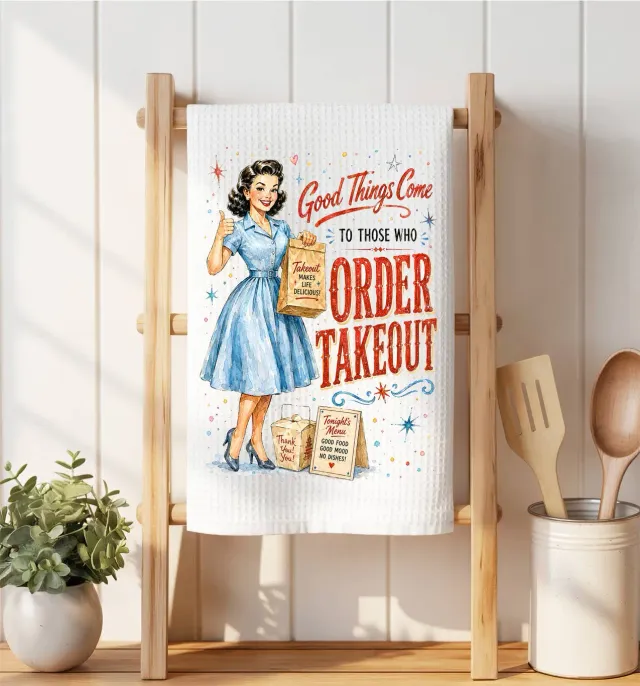Avery Lane Gifts Good Things Takeout karklud waffle 41 cm