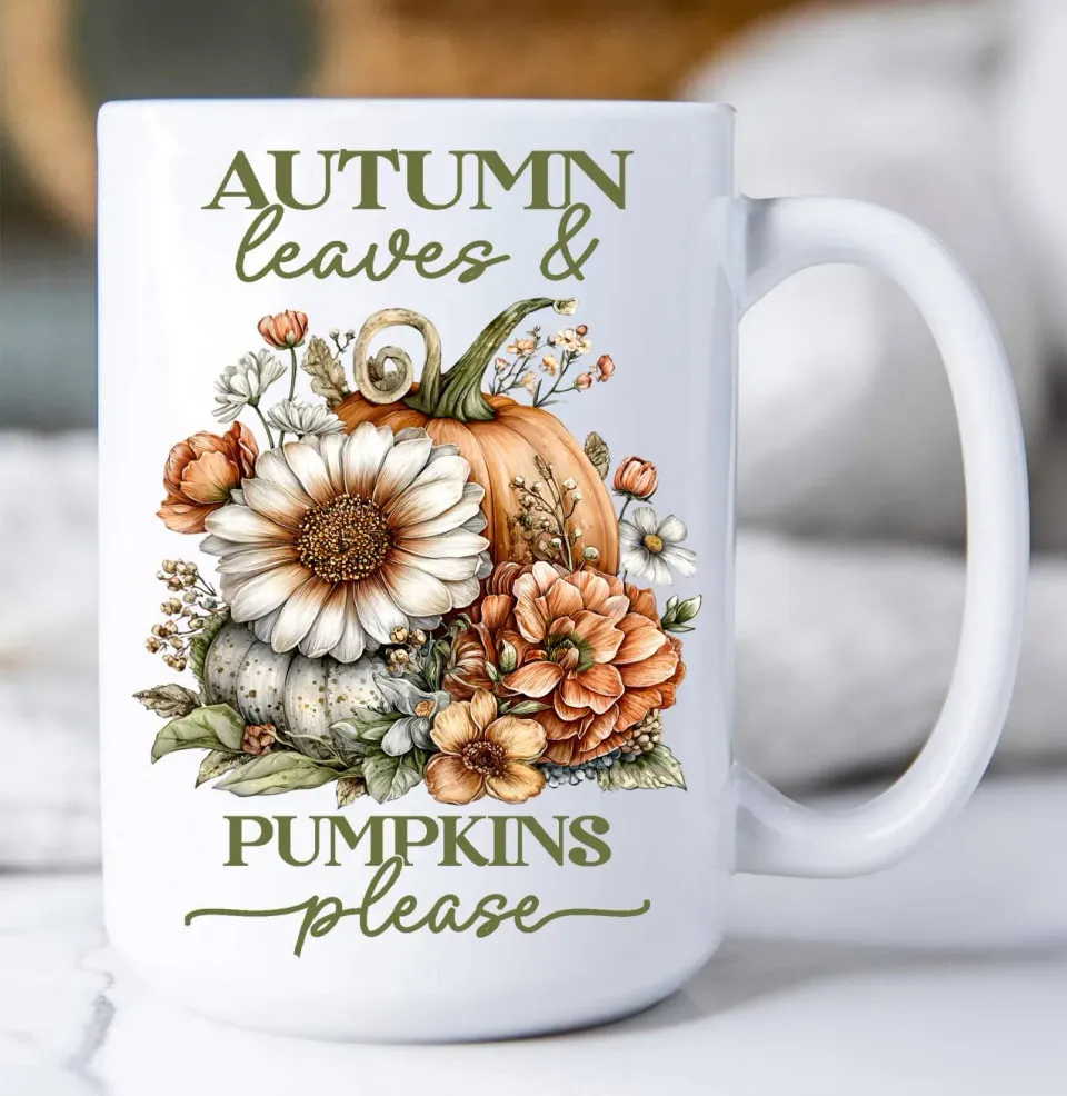 Avery Lane Gifts Autumn Leaves Pumpkins Please krus 443 ml keramik