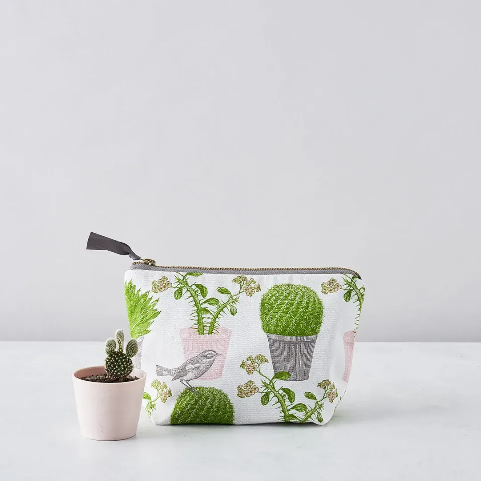 Thornback & Peel Cactus & Bird toilettaske 24x17 bomuld