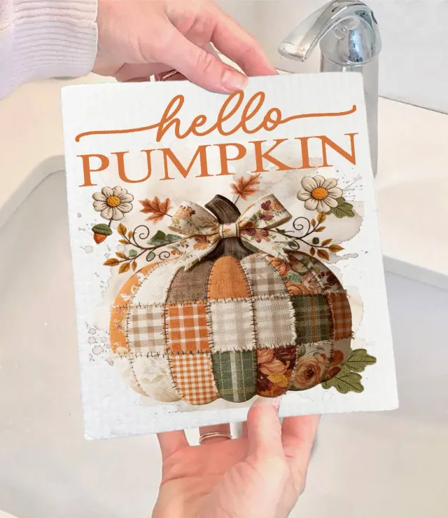 Avery Lane Fall Hello Pumpkin karklud svensk 17x20