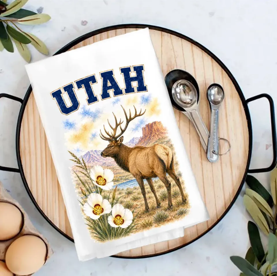Avery Lane Gifts Utah State Bird viskestykke bomuld 68x68 cm