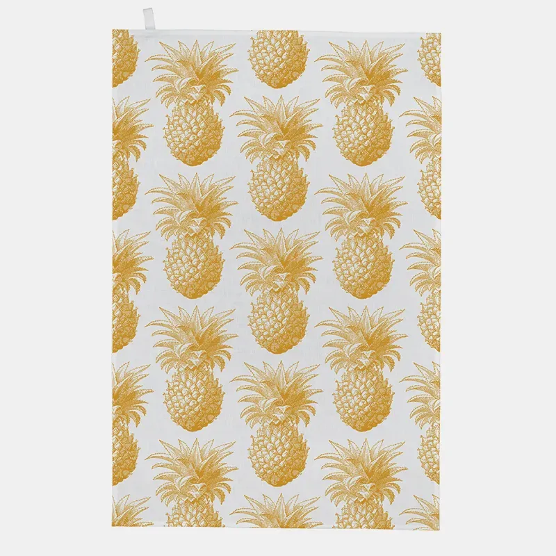 Thornback & Peel Pineapple viskestykke sennep bomuld